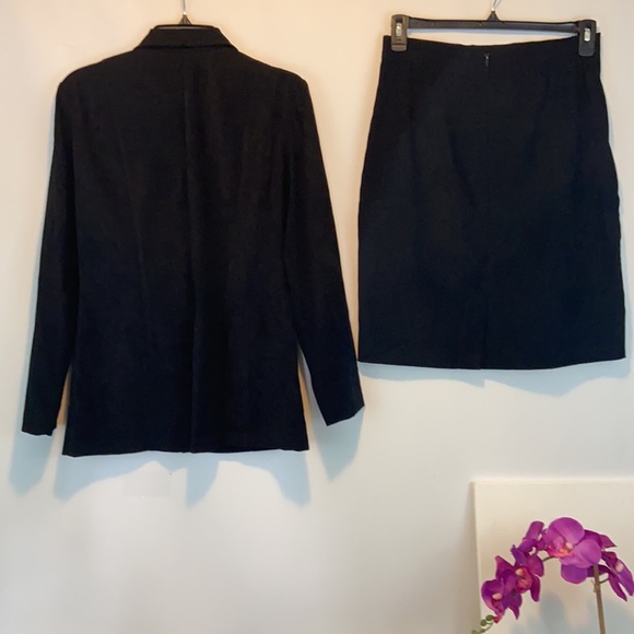 Worthington Black Faux Suede Skirt Set Size 10 - Picture 4 of 10